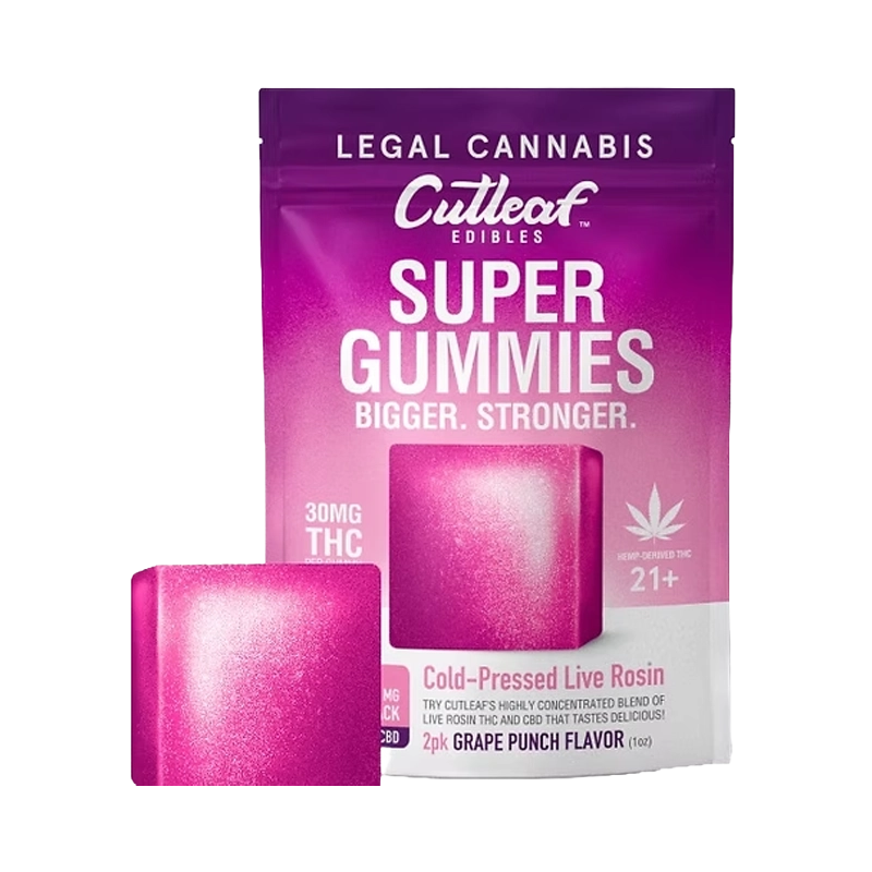 Cutleaf Super Gummies 30mg package