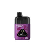 Dinner Lady 40000 Puff Disposable - sleek device with HD display screen, adjustable airflow, and premium dessert-inspired flavor branding.