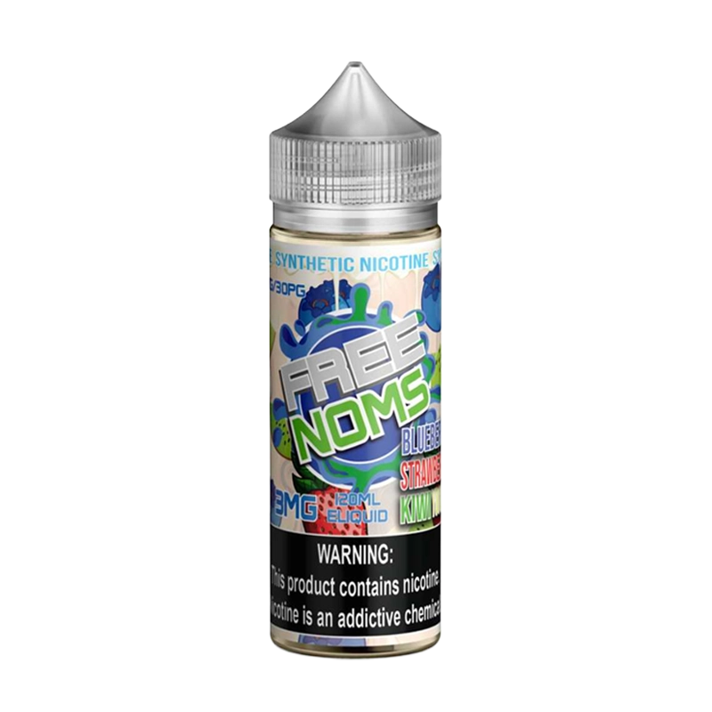 Free Noms TFN Blueberry Strawberry Kiwi Yogurt 120mL tobacco-free nicotine e-liquid bottle