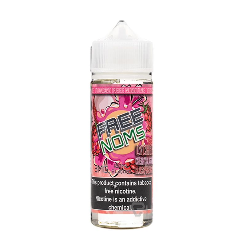 Free Noms TFN Lychee Cherry Blossom Raspberry 120mL tobacco-free nicotine e-liquid bottle