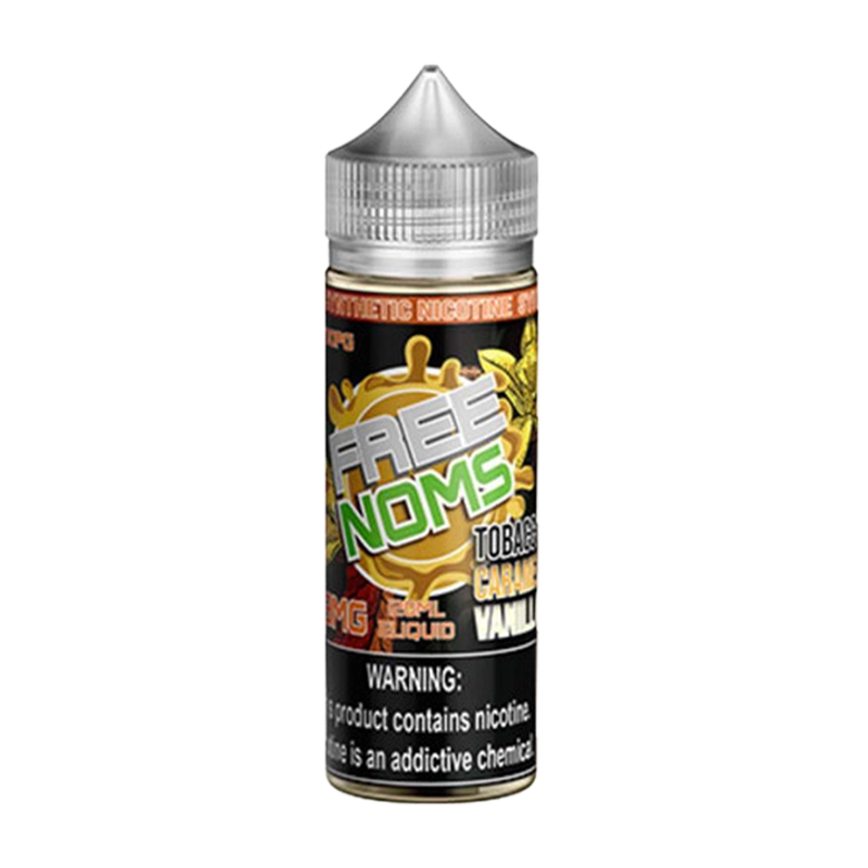 Free Noms TFN Tobacco Caramel Vanilla 120mL tobacco-free nicotine e-liquid bottle