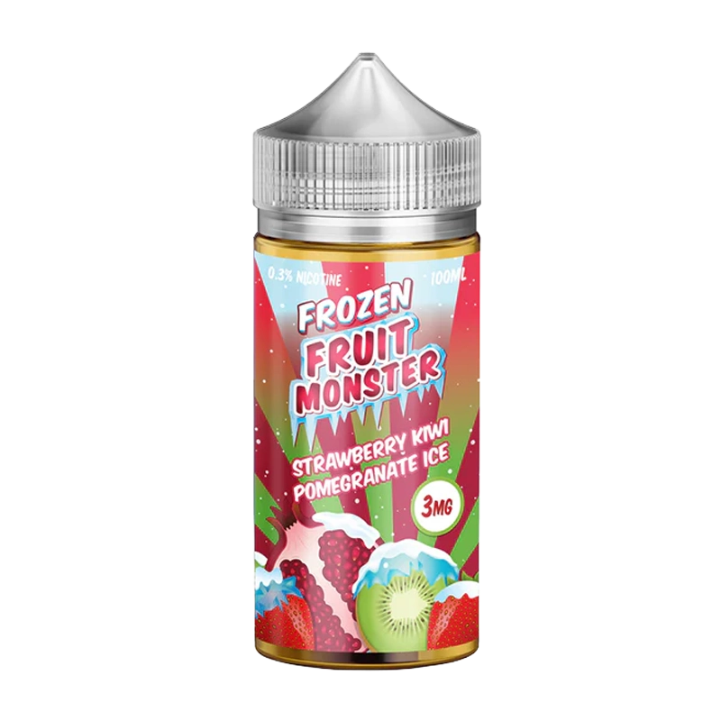 Frozen Fruit Monster Strawberry Kiwi Pomegranate Ice 100mL e-liquid bottle