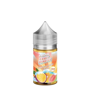 Frozen Fruit Monster Passionfruit Orange Guava Ice 30mL salt nicotine e-liquid bottle