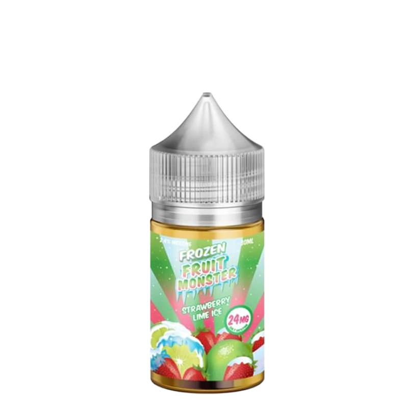 Frozen Fruit Monster Strawberry Lime Ice 30mL salt nicotine e-liquid bottle