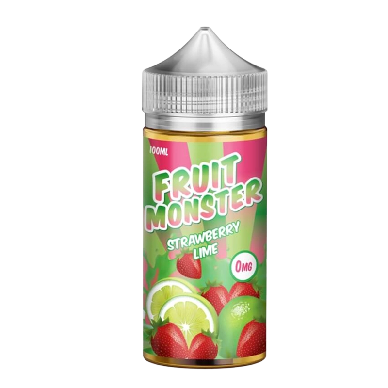 Fruit Monster Strawberry Lime 100mL e-liquid bottle