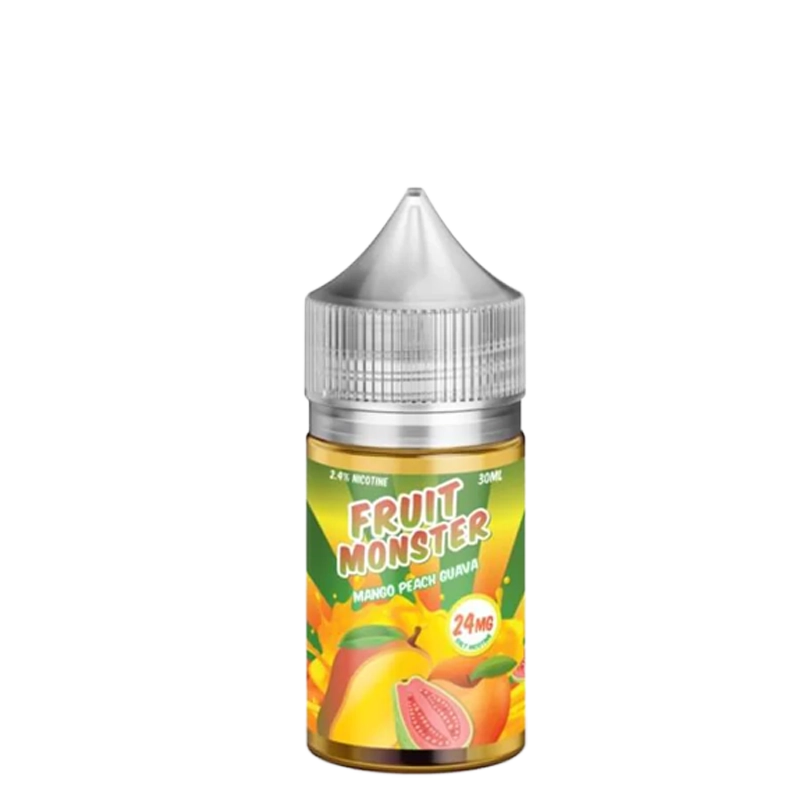 Fruit Monster Mango Peach Guava 30mL salt nicotine e-liquid bottle