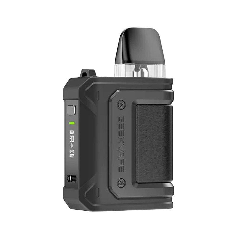 The GeekVape Aegis Hero Q Pod System Kit showing its rugged body, pod, and simple interface on a plain background.