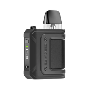The GeekVape Aegis Hero Q Pod System Kit showing its rugged body, pod, and simple interface on a plain background.