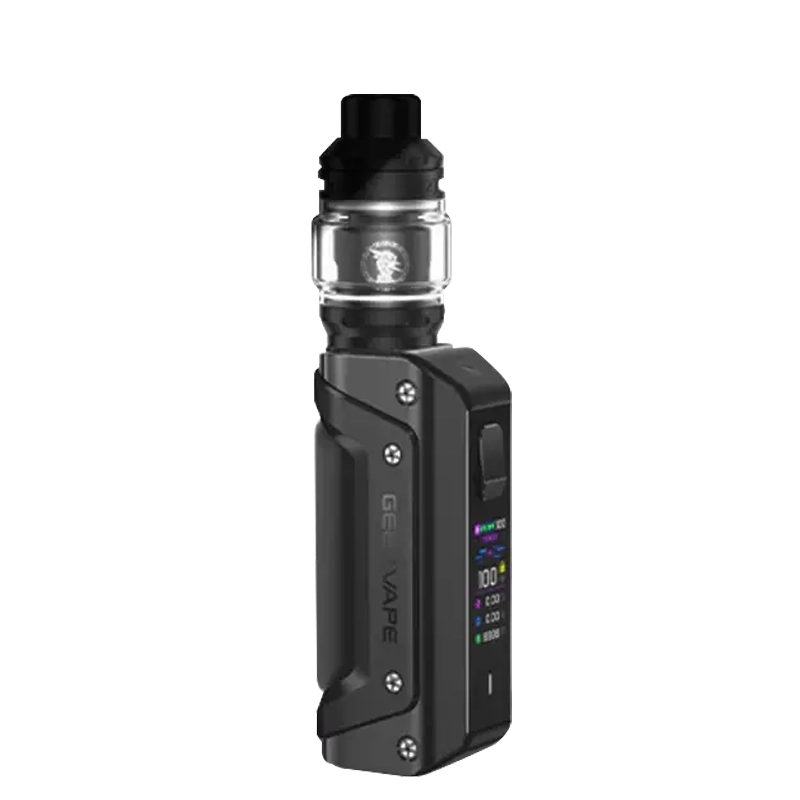 The GeekVape Aegis Solo 3 Starter Kit showing the rugged mod, Z Nano 3 tank, and USB-C port, isolated on a neutral background.