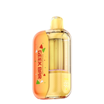 Geek Bar CLR 50000 Puff Disposable - transparent tank device with LED display screen showing battery and puff count.