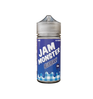 Jam Monster Blueberry 100ml e-liquid – premium blueberry jam flavor vape juice with rich buttery toast undertones in a large bottle