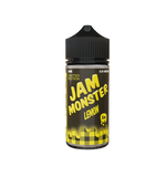 Jam Monster Lemon 100mL vape juice bottle with lemon and jam flavor label