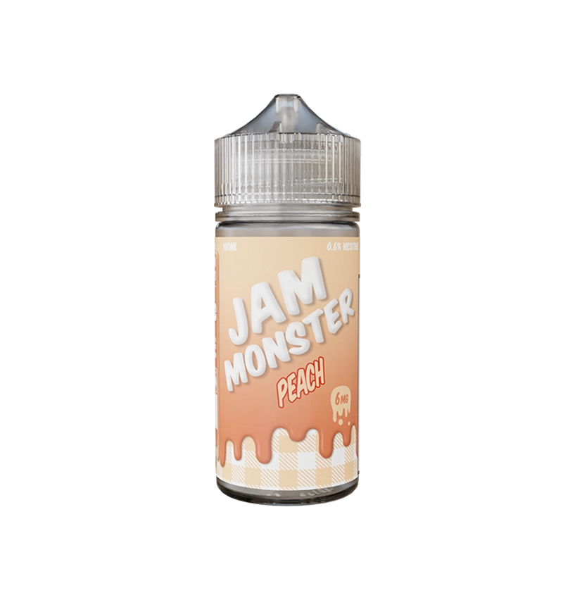 Jam Monster Peach 100mL vape juice bottle