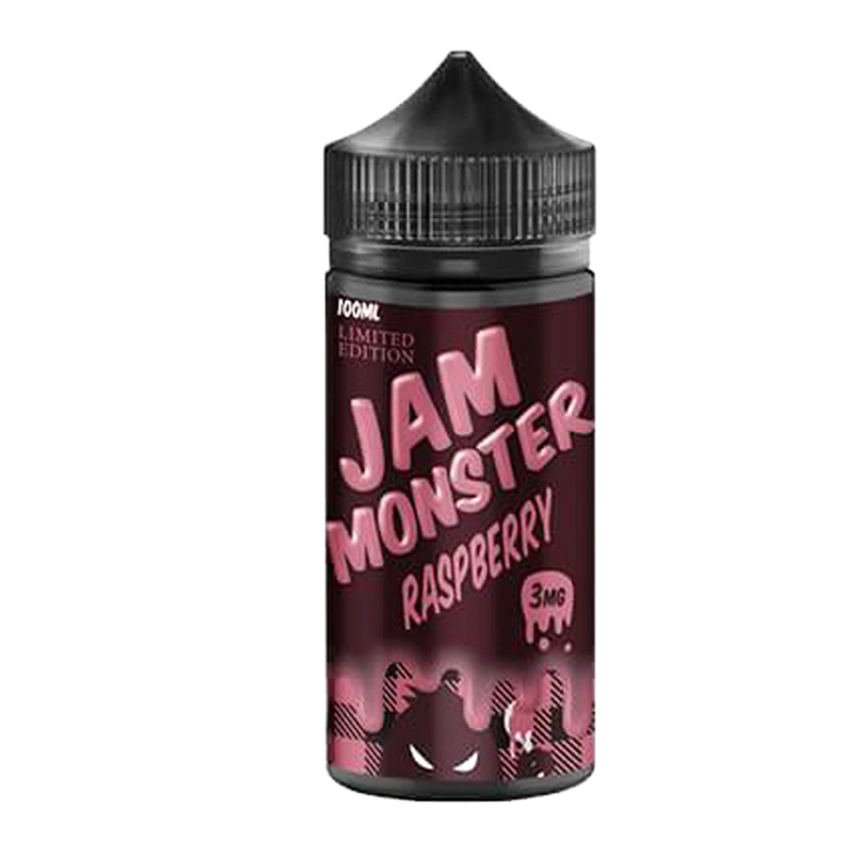 Jam Monster Raspberry Limited Edition 100mL e-liquid bottle