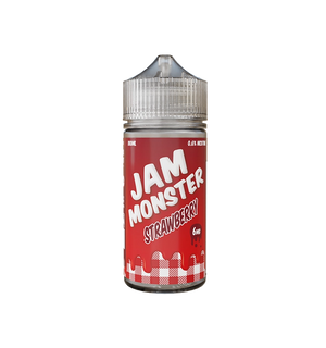 Jam Monster Strawberry 100mL vape juice bottle
