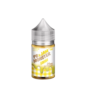 Jam Monster Banana 30mL salt nicotine e-liquid bottle