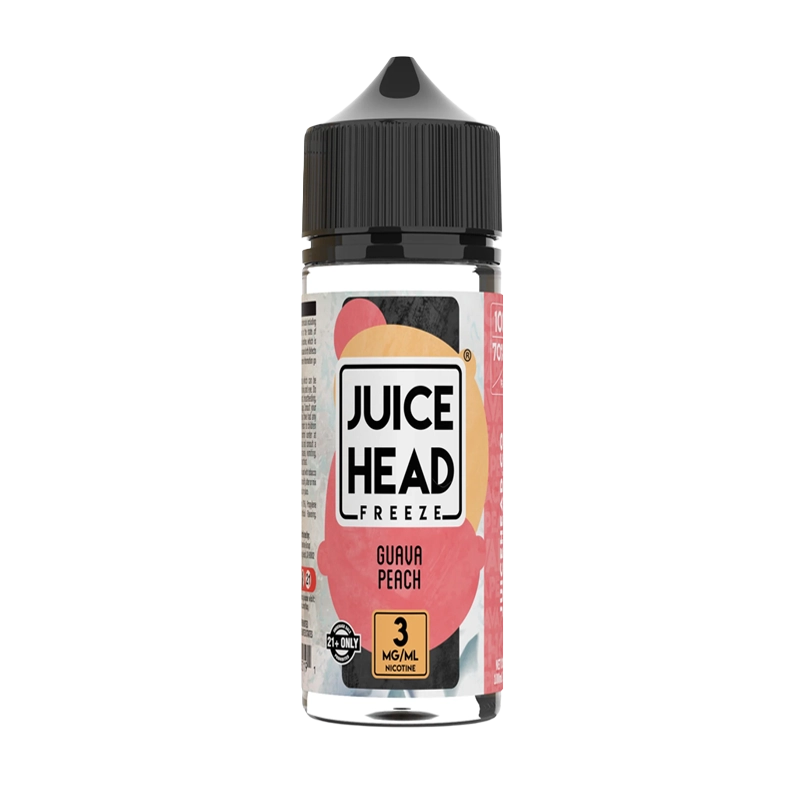 Juice Head Guava Peach Freeze 100mL e-liquid bottle