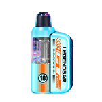 Legend Bar 50000 Puff Disposable - sleek black device with HD display screen, adjustable airflow ring, and premium metallic finish.
