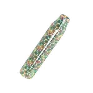 Lookah Beehive Tube Mouthpiece - glass accessory with ceramic honeycomb percolator and 14mm male joint for smooth filtration.