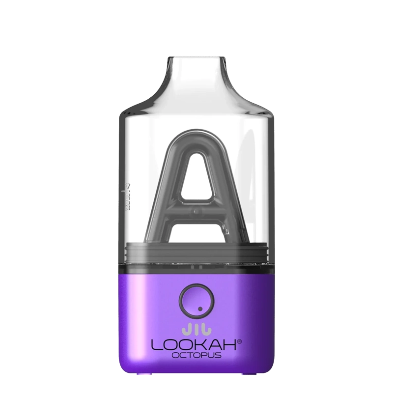 Lookah Octopus Mini Dab Rig - ultra-compact e-rig with magnetic glass bubbler and silicone anti-spill plug in vibrant colors.