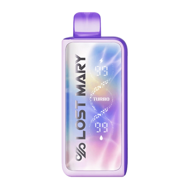 Sleek Lost Mary MT35000 Turbo Disposable Vape device showcasing modern design and airflow vents.