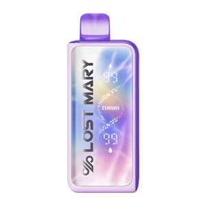 Sleek Lost Mary MT35000 Turbo Disposable Vape device showcasing modern design and airflow vents.