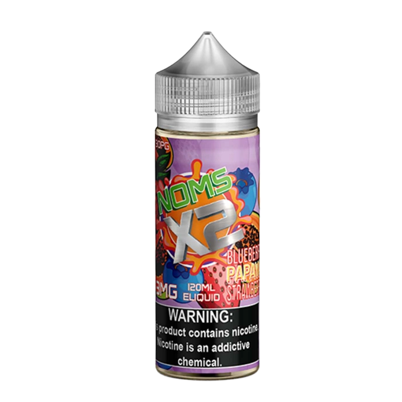 Noms X2 Blueberry Papaya Strawberry 120mL e-liquid bottle