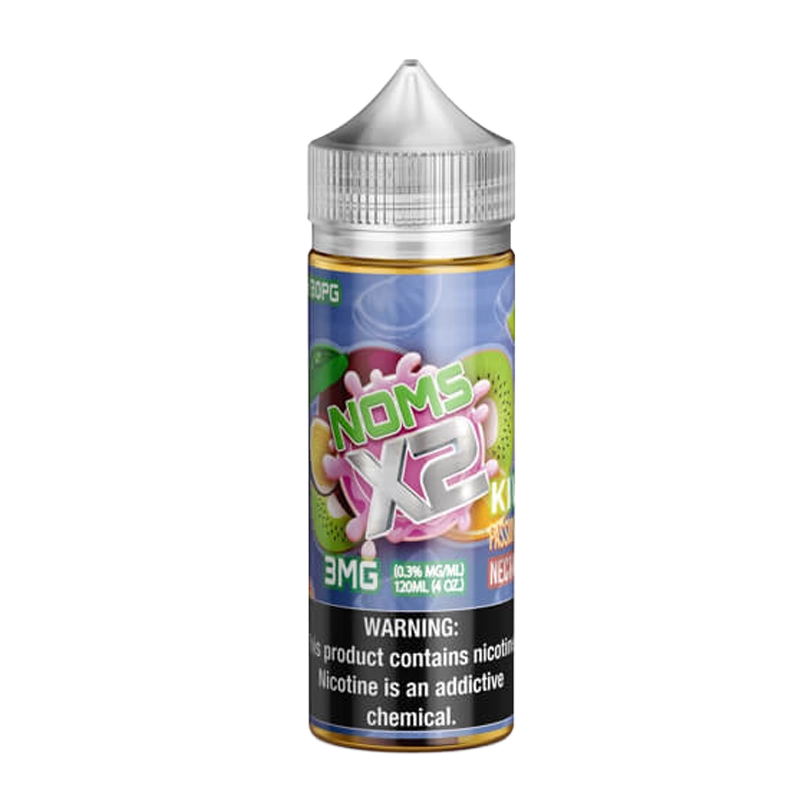 Noms X2 Kiwi Passionfruit Nectarine 120mL e-liquid bottle