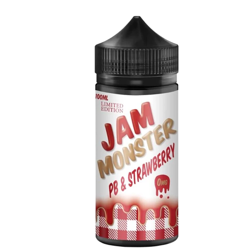 PB & Jam Monster Strawberry Limited Edition 100mL e-liquid bottle