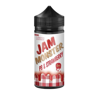 PB & Jam Monster Strawberry Limited Edition 100mL e-liquid bottle
