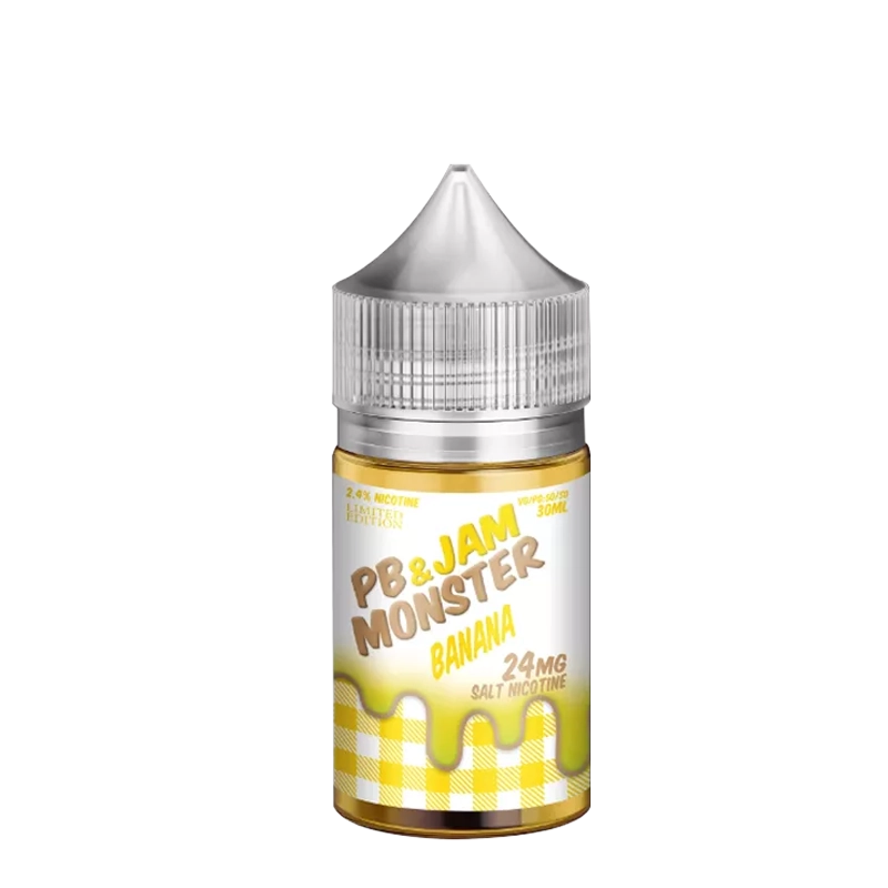 PB & Jam Monster Banana Limited Edition 30mL salt nicotine e-liquid bottle
