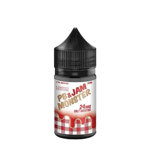 PB & Jam Monster Strawberry Limited Edition 30mL salt nicotine e-liquid bottle