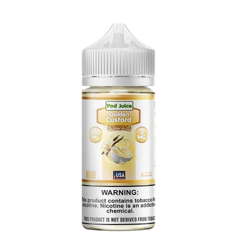 Pod Juice Golden Custard 100mL bottle