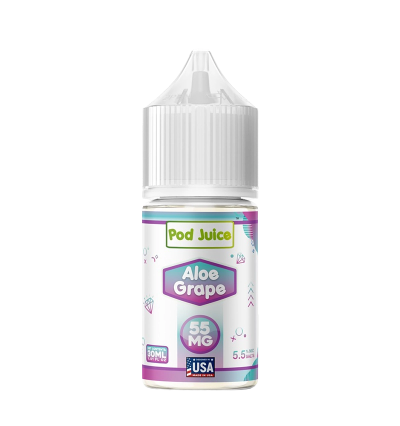 Pod Juice Aloe Grape 30mL botanical grape salt nic bottle