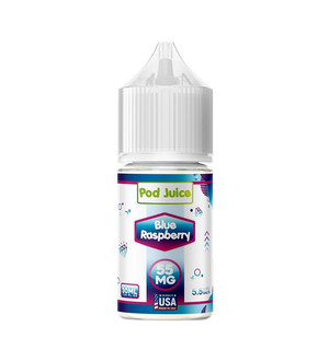 Pod Juice Blue Raspberry 30mL candy salt nic bottle