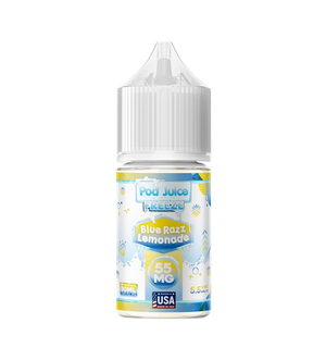 Pod Juice Blue Razz Lemonade 30mL summer salt nic bottle