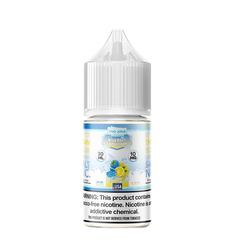 Pod Juice Blue Razz Lemonade Freeze 30mL salt nic bottle