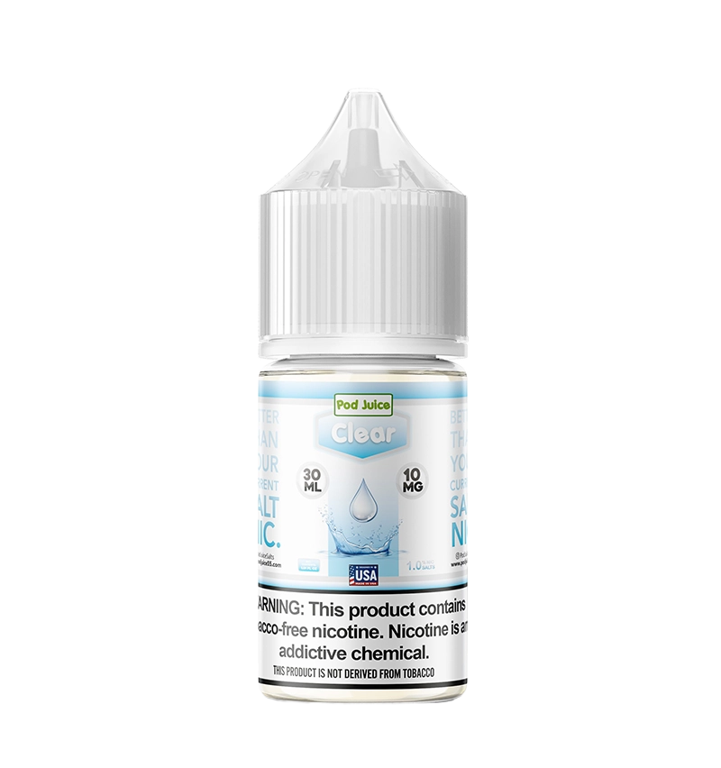 Pod Juice Clear 30mL unflavored salt nicotine bottle