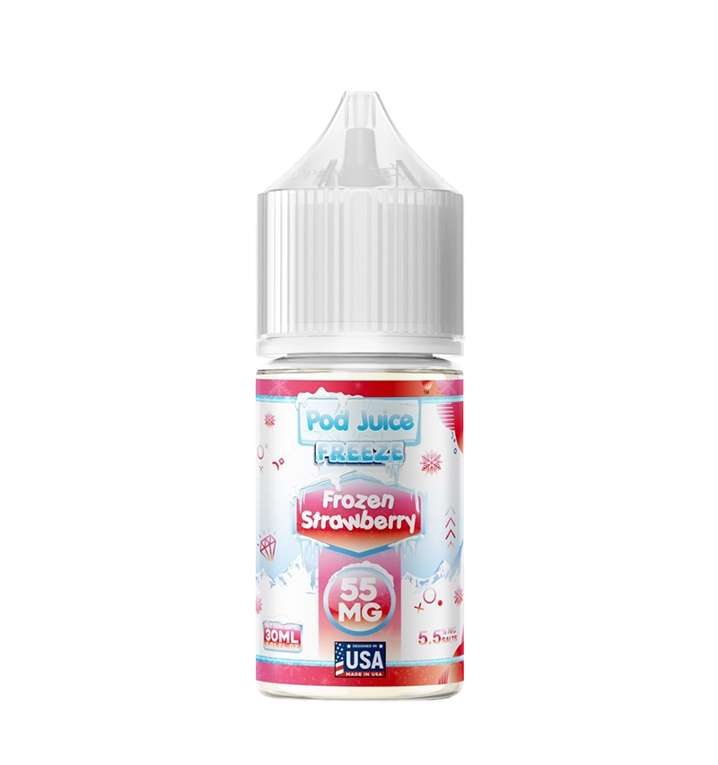 Pod Juice Frozen Strawberry Freeze 30mL icy strawberry salt nic bottle