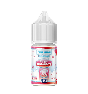Pod Juice Frozen Strawberry Freeze 30mL icy strawberry salt nic bottle