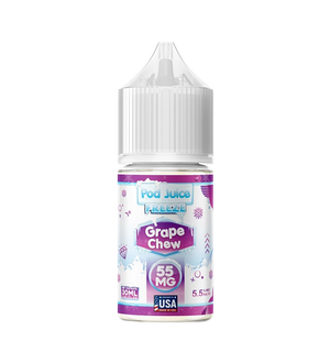Pod Juice Grape Chew Freeze 30mL icy grape gum salt nic bottle