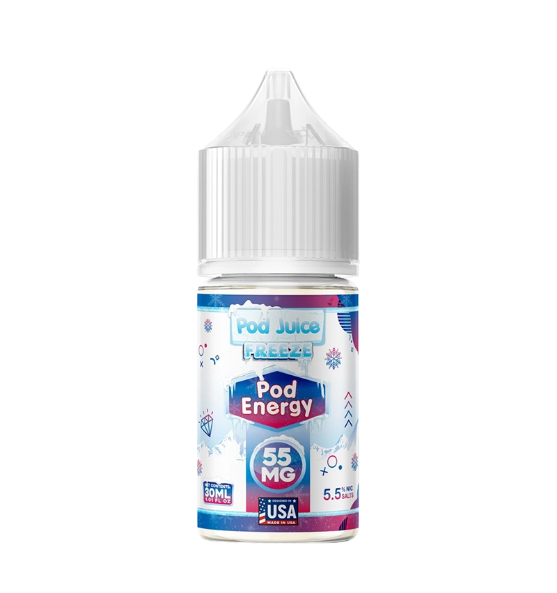 Pod Juice Pod Energy Freeze 30mL icy energy salt nic bottle