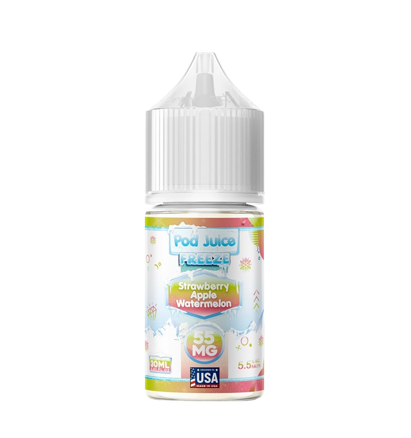 Pod Juice Strawberry Apple Watermelon Freeze 30mL icy trio fruit salt nic bottle