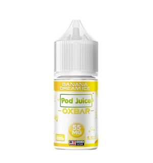 Pod Juice x OXBAR Banana Dream Ice 30mL dessert salt nic bottle