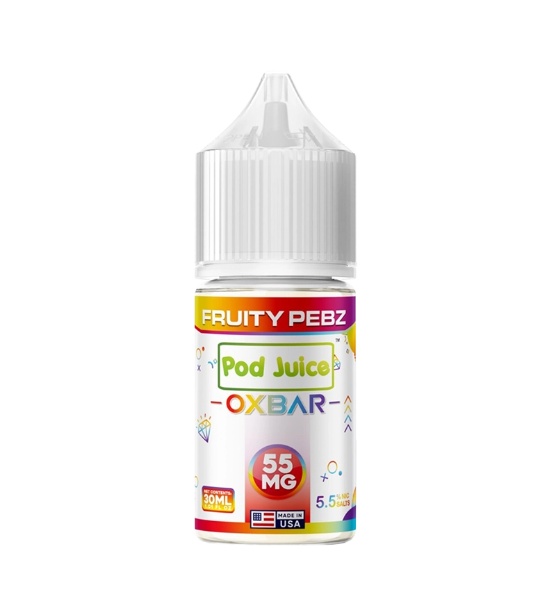 Pod Juice x OXBAR Fruity Pebz 30mL cereal salt nic bottle