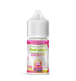 Pod Juice x OXBAR Straw Watermelon Dragonfruit 30mL tropical salt nic bottle