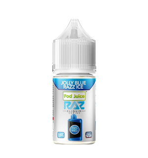 Pod Juice x RAZ Jolly Blue Razz Ice 30mL frozen candy salt nic bottle