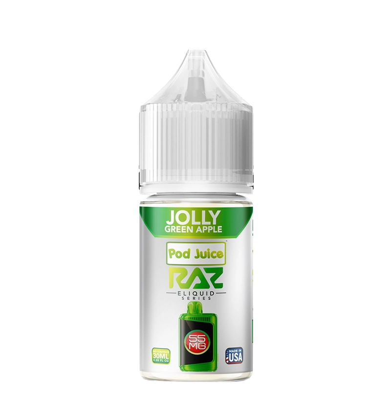 Pod Juice x RAZ Jolly Green Apple 30mL candy apple salt nic bottle