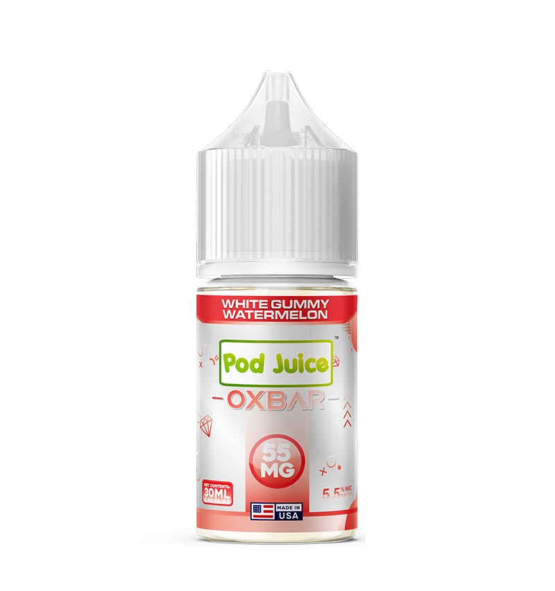 Pod Juice x OXBAR White Gummy Watermelon 30mL candy salt nic bottle