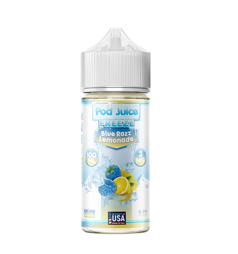 Pod Juice Blue Razz Lemonade Freeze 100mL salt nic vape juice